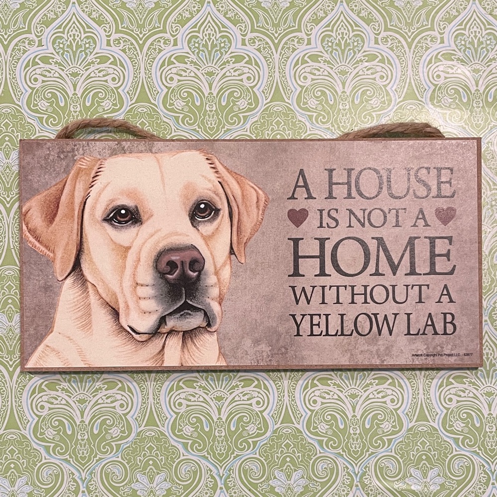 Yellow Lab Wall Sign